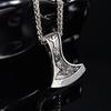 Nordic Series Viking Retro Double-sided Flying Eagle Silver Wolf Tomahawk Titanium Steel Pendant Fashion Personality Trend Pendant