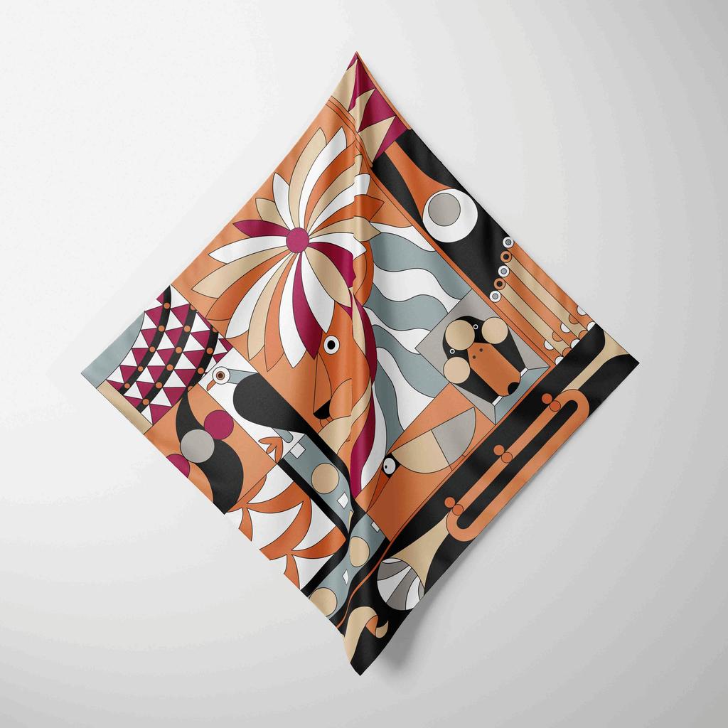 70cm*70cm Designer 2026 Chiffon Scarf Women Silk Scarf for Women Floral Neckerchief Scarf Foulard Women Bandana Silk Scarves