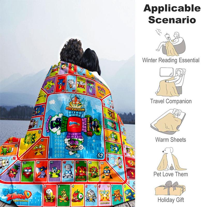 1pc Blanket Superthings1 Print Design, Lightweight Blanket for Sofa, Bed- Soft &Warm, Gift for All Seasons Like Christmas, Halloween