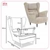 Zoja Wingback Sofa Set, Scandinavian Armchairs, Family Meble