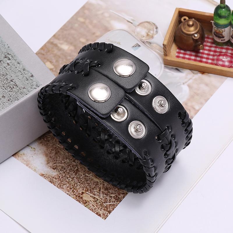 Nuovi Accessori Europei e Americani Braccialetti Punk Gioielli Retrò Intrecciati a Mano