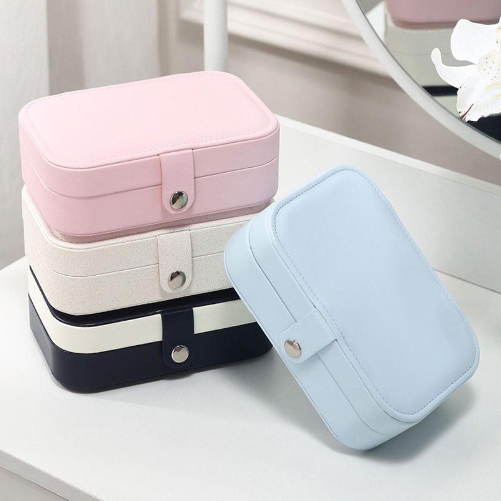PU Leather Jewelry Box Earrings Jewelry Organizer Case Portable Jewelry Storage Box Display Stand