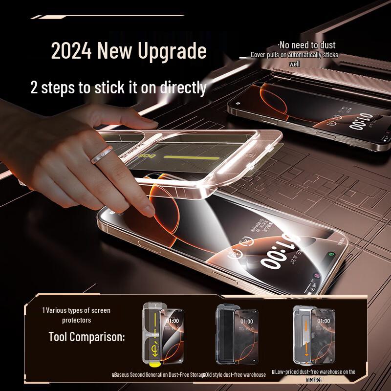 Baseus AR Anti-Reflective Tempered Glass Screen & Camera Lens Protectors for iPhone