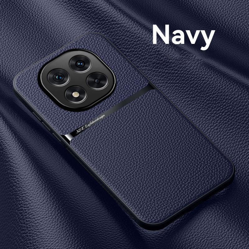 Car Magnetic Protection Case For Redmi Note 15 4G 15 Pro Plus Leather Texture Silicone Shockproof Cover For Redmi Note 15 Pro+