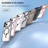 Luxury PE Striped Border Cover For Magsafe Magnetic Wireless Charge Clear Phone Case For iPhone 17 Air 16 E 15 14 13 12 17 Pro Max