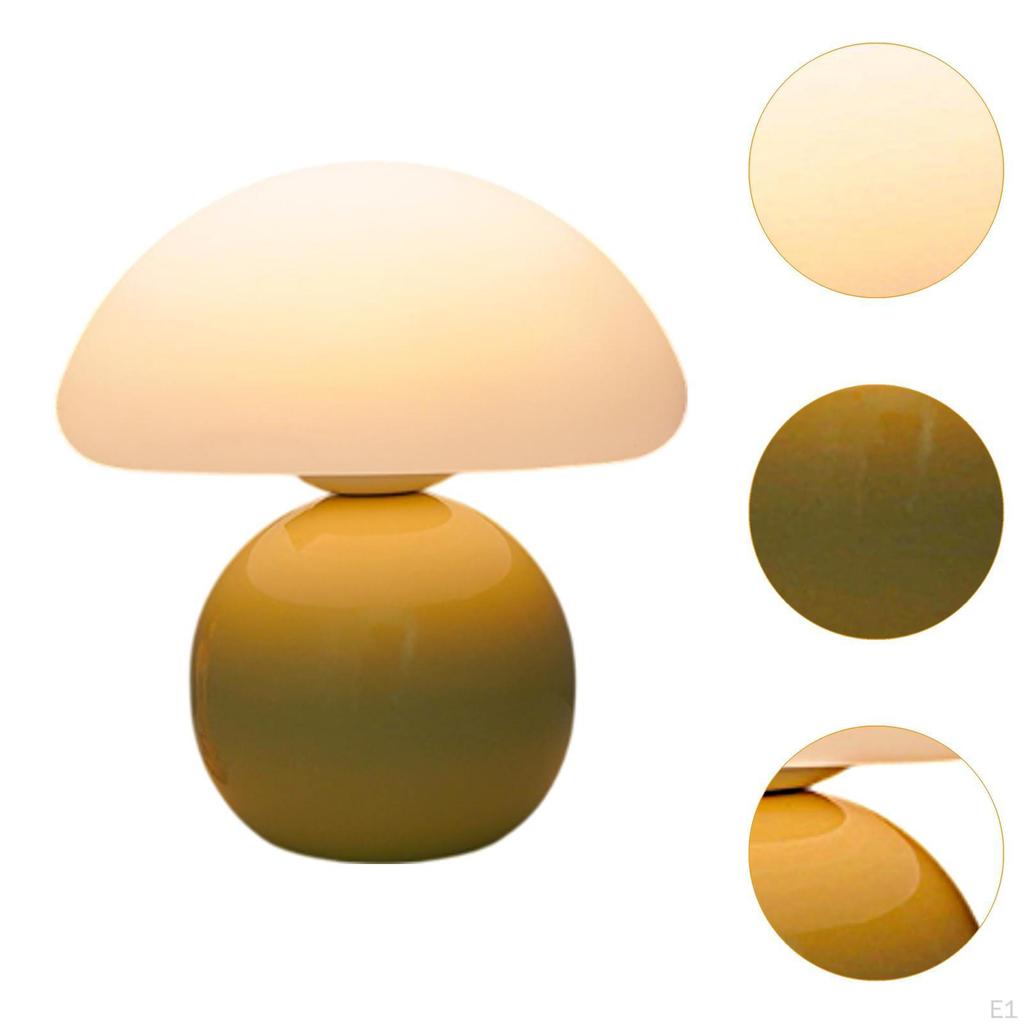 Table Lamp Bedside Decor Creative Modern Warm Light Mushroom Desk for Wedding Birthday