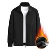 Men's Plus Size Winter Knit Fleece Jacket with Stand Collar, 2026