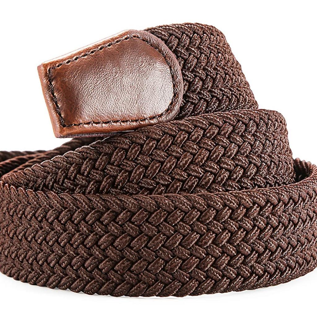 WHITE FANG Braided Elastic Belt, Colorful, Cool, Casual, One Size Fits All, Men's BT276 (Navy)