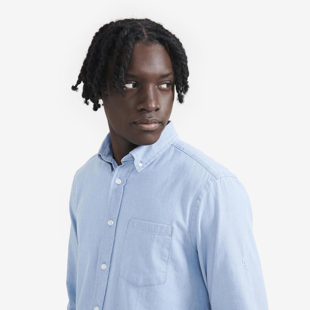 Aigle Official Long Sleeve Chambray Light ZCHAV36 Men's Shirt, Blue,