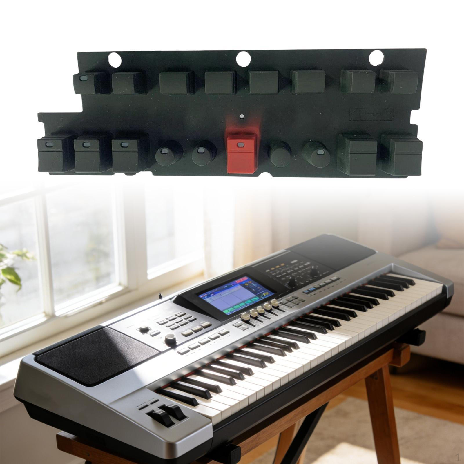 Conductive Keyboard Pad, Rubber Replacement for Electronic Keyboards, High Sensitivity, Long Middle Mount