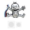 3D Skeleton Wall Decoration Electric Shock Skeleton Wall Decal Stick-On Halloween Gothic Wall Art Decor for Electric Boxes Wall Socket