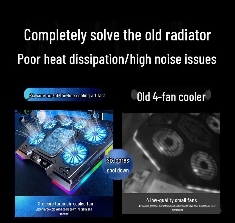 Premium Dual System Gaming Laptop Cooler with Semiconductor Technology