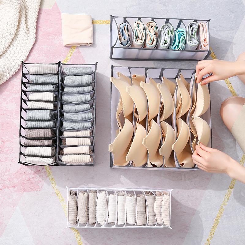 Closet Organizer for Underwear Panty Home Cabinet Divider Storage Box Home Organizers for Clothes Foldable Drawer Boxes