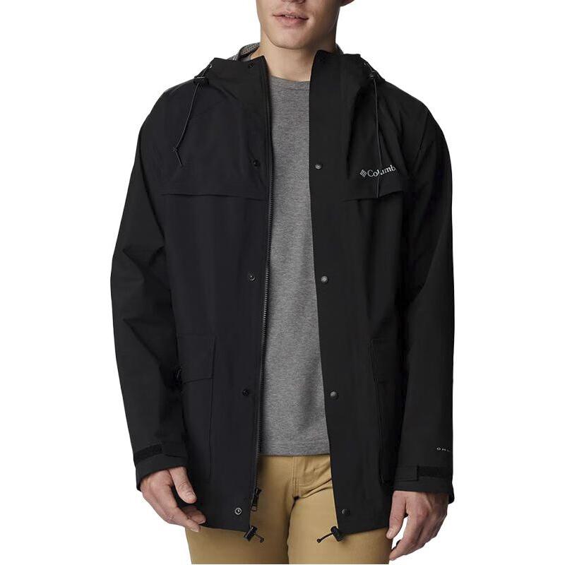 Columbia Solid Color Waterproof Windproof Durable Casual Hooded Jacket Men Jackets Black WE9002-010