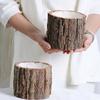 Vintage Storage Box Wooden Bark Candlestick Flower Vase Creative Garden Outdoor Home Decor Pot Gardening Plant Organizer