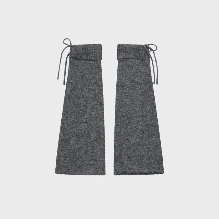 Drawstring leg warmer CHARCOAL