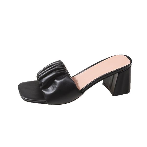 Fashion Shoes Slippers Soft Low Slides Women Heels Fashion Comfort Flat High Luxury Scandals Rome Pumps Fabric Casual PU TPR Hoof