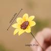 10/20/40pcs Hand-Pinched Ceramic Sunflower Flowers Realistic Decoration TV Cabinet Desktop Shelf Flower Ornament Home Decor Gift