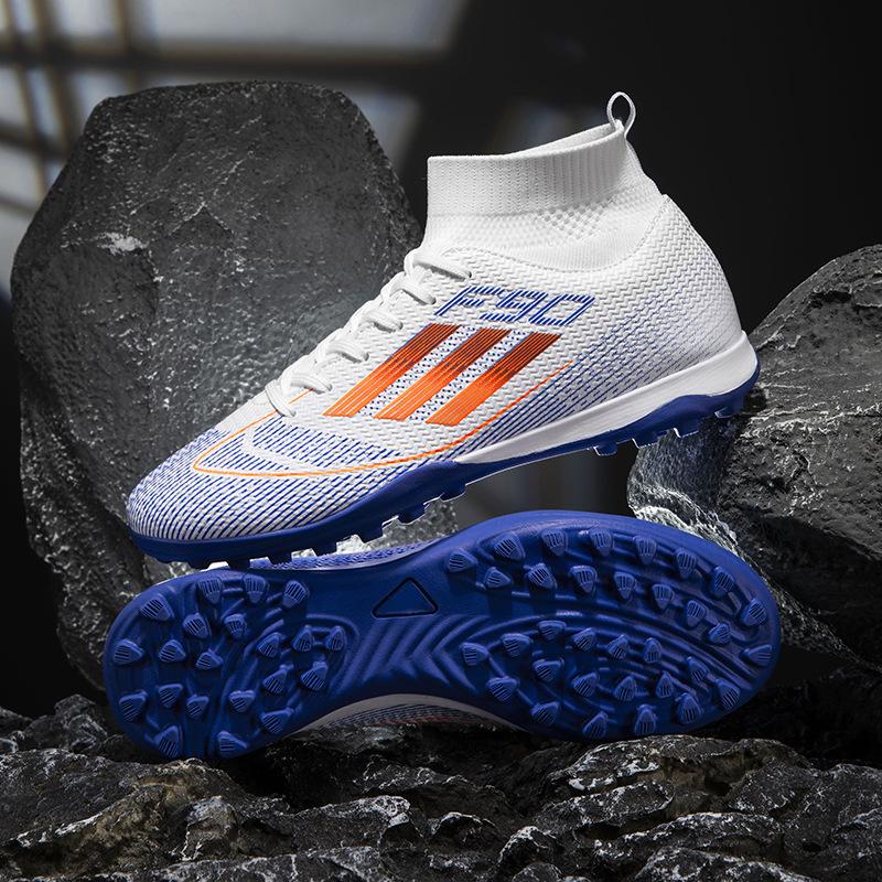 Spot High-top Football Shoes Men's and Women's Soccer Shoes Long Nail Sneakers Broken Nail Football Training Shoes