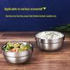 Churong 304 Stainless Steel Double-Layer Anti-Scald Bowl
