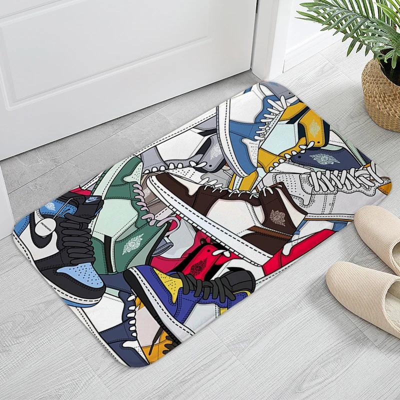 Trendy Shoes Doormat Entrance Door Hallway Veranda Floor Mat Anti Slip Home Decorations Bathmat Living Room Rug Bedroom Carpet
