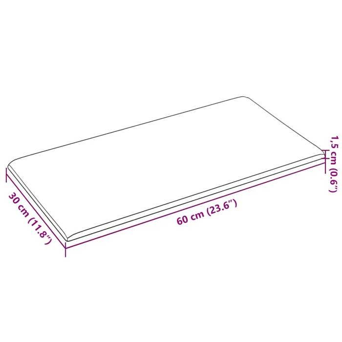 VidaXL Panneaux muraux 12 pcs Gris foncé 60x30 cm Tissu 2,16 m² 343846