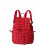 Schoolbag Down backpack Women's new cotton bag Fashion pleated cloud bag Commuter travel Large capacity backpack