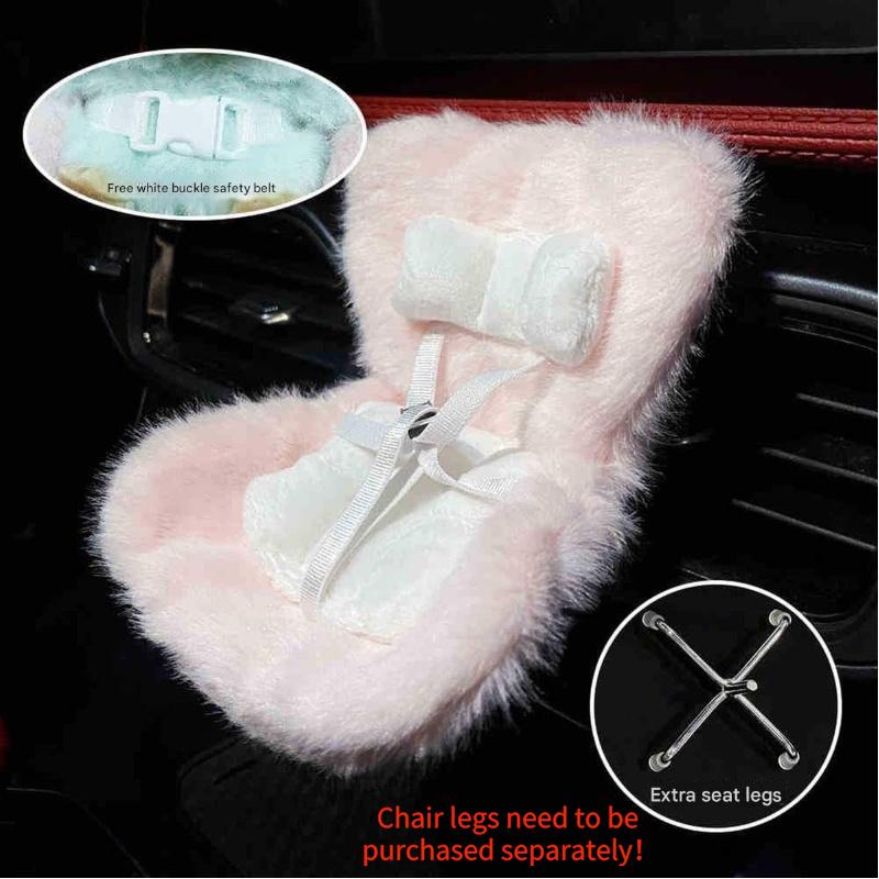 Car Doll Safety Seat for Labubu All Dolls Wihtin 18cm Cartoon Chair Seat Mat Outlet Decor for Labubu Doll Car Interior Styling