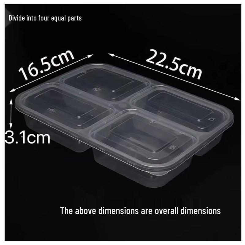 Saikeyou Disposable PP Plastic Takeout Meal Boxes