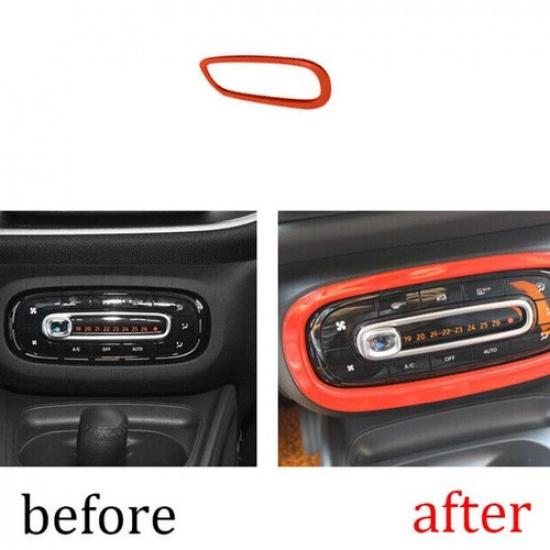 Orange Central Console AC Switch Panel Trim ABS For Benz Smart Fortwo 2015-