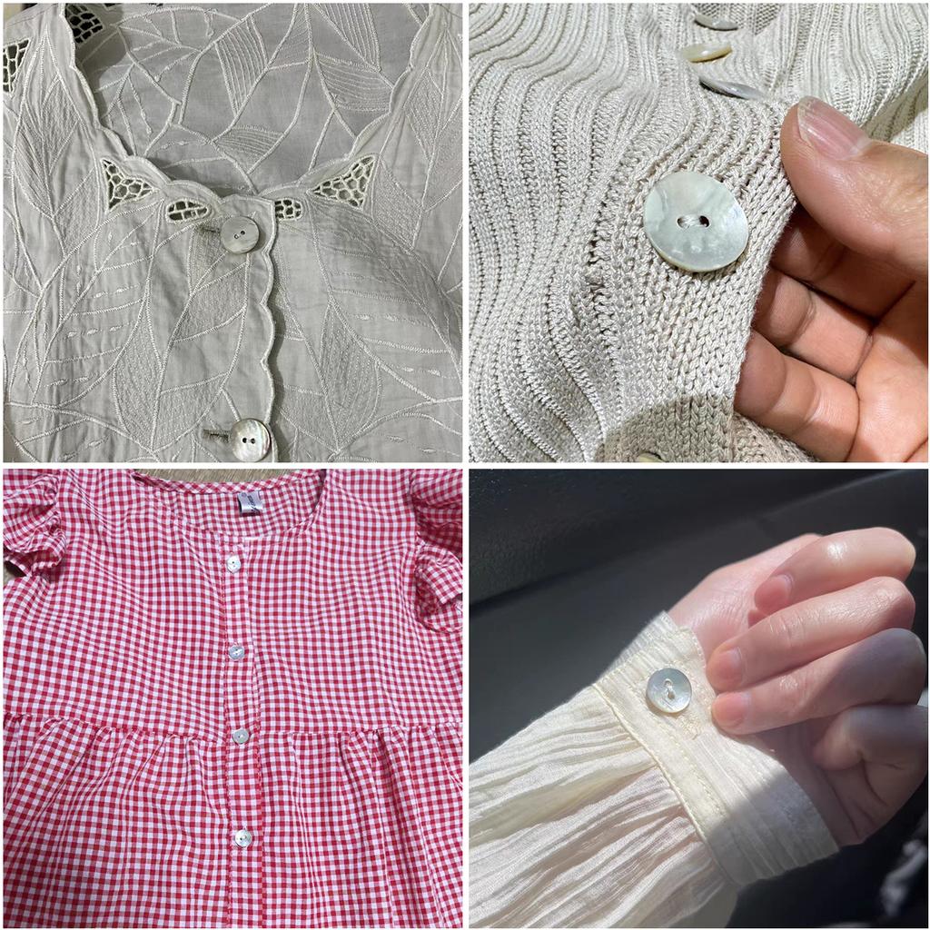 10-20 Pezzi Bottoni Naturali in Conchiglia da Cucito 10-20mm Colore Giappone Rotondo Conchiglia 2 Fori Bottone Per Accessori da Cucito Artigianato Fai da Te Abbigliamento