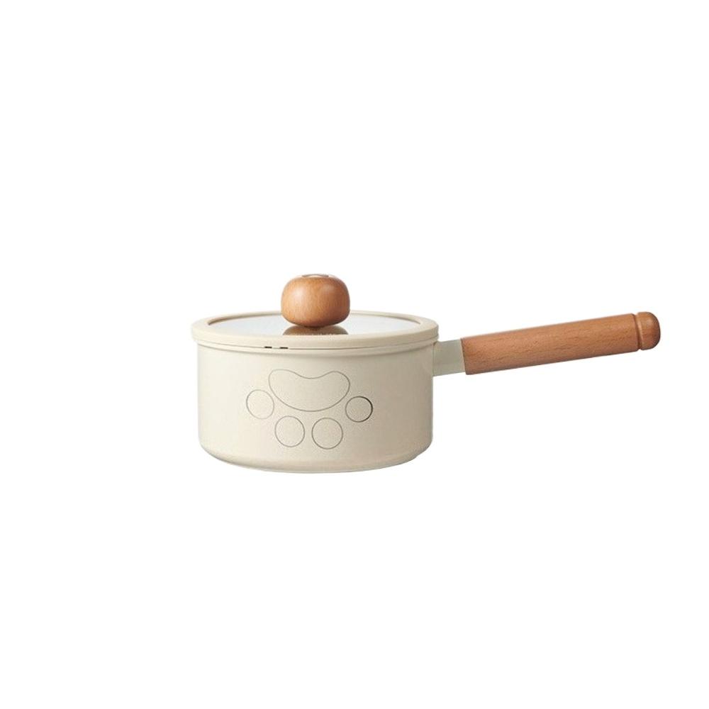 

Kitchen Milk Pot with Glass Lid Nonstick Italian Pasta Soup Noodle Pot Butter Warmer Melting Saucepot Multipurpose Household Pot