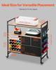 Rolling Craft Cart and Storage Table with 20 Vinyl Roll Holders 3 Drawers Black