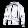 Mens Loose Fit Hooded Reflective Jacket Cycling Outdoor Wear