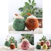 Adorable Plush Apple Fruit Milk Tea Cup Keychain Soft Short Plush Toy Gift