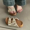 Retro Thick-soled Slippers Women's Summer Wear New One-word Mop Casual Versatile Beach Cool Slippers