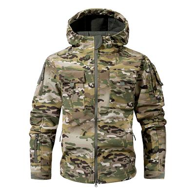 Lazer ao Ar Livre Caminhadas Roupa de Trabalho, Jaqueta Terno de Assalto, Terno de Assalto Softshell de Lã, Jaqueta Militar Camuflada Masculina