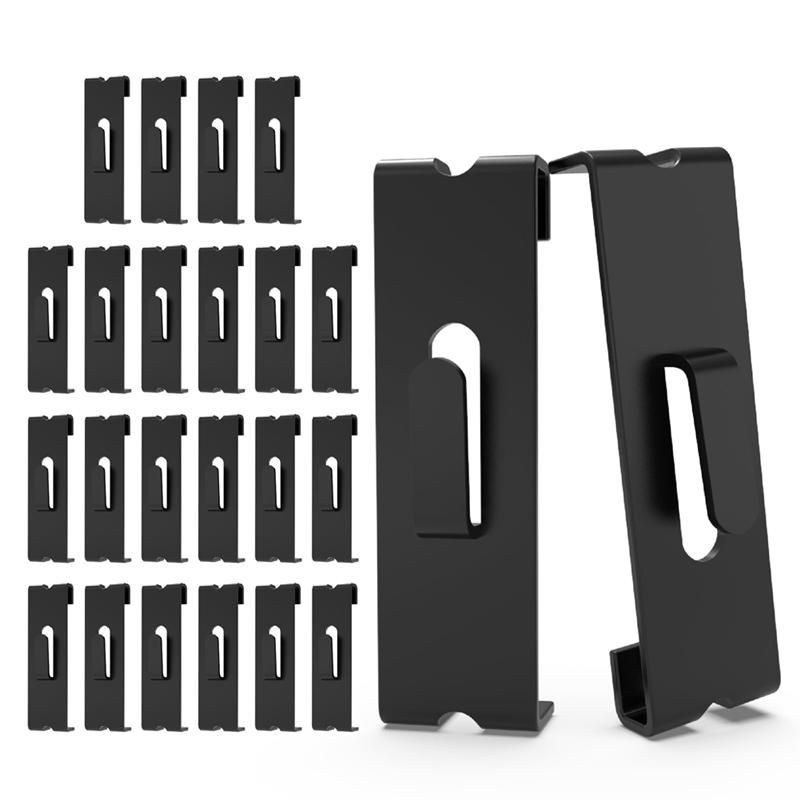 A23I-24Pcs Gridwall Hooks Hangers,Grid Panel Hooks Grid Wall Hook Grid Wall Accessories Wire Grid Hook Grid Shelf Hooks чёрный
