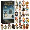Ghibli Anime Christmas Advent Calendar Toy Figure Collectible Cosplay Accessories Trendy Countdown Blind Box 2D Acrylic Pendant