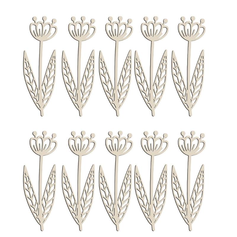Wooden Wildflower Decors,Wood Flower Cutout for DIY Crafts,Wall Decors Hanging Florals Sculpture Wildflower Stems