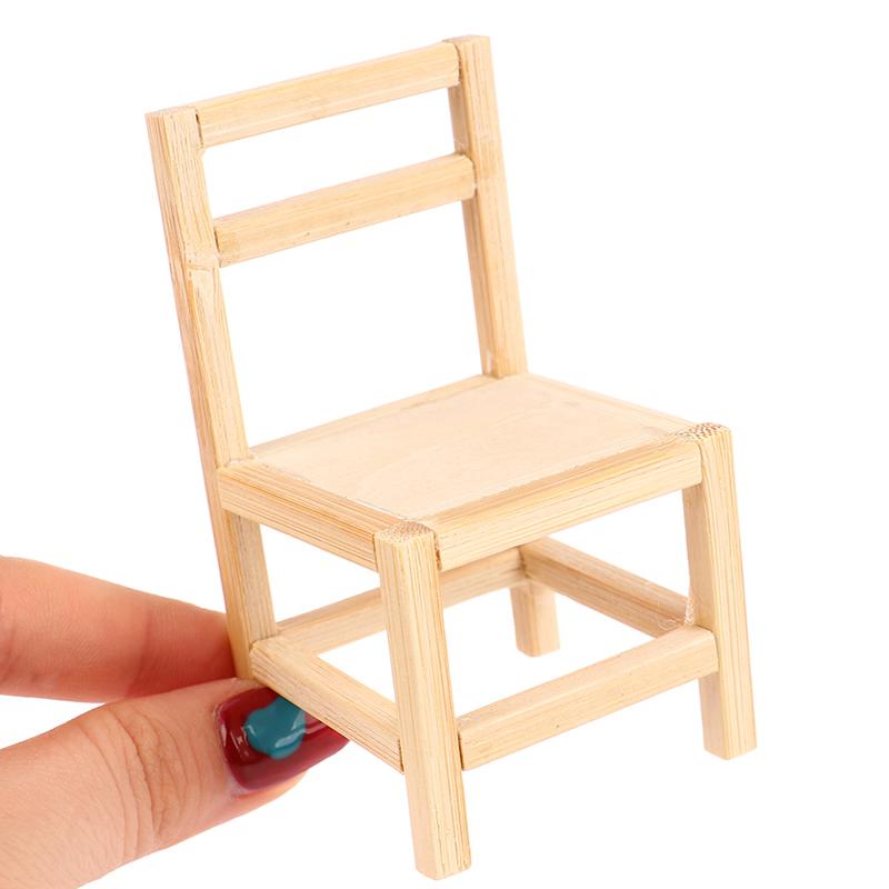 Dollhouse Miniature Furniture Desk Chair Bed Arched Door Model Diy Simulation Mini Park Bench Accessories Scene Toys