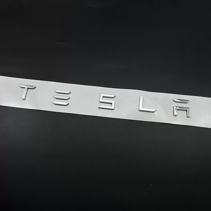 ZTFT9 3D Car Chrome Emblem Sticker Auto Trunk Decoration Badge Label For Tesla Model 3 Model Y Model S Model X Cybertruck SpaceX Coil