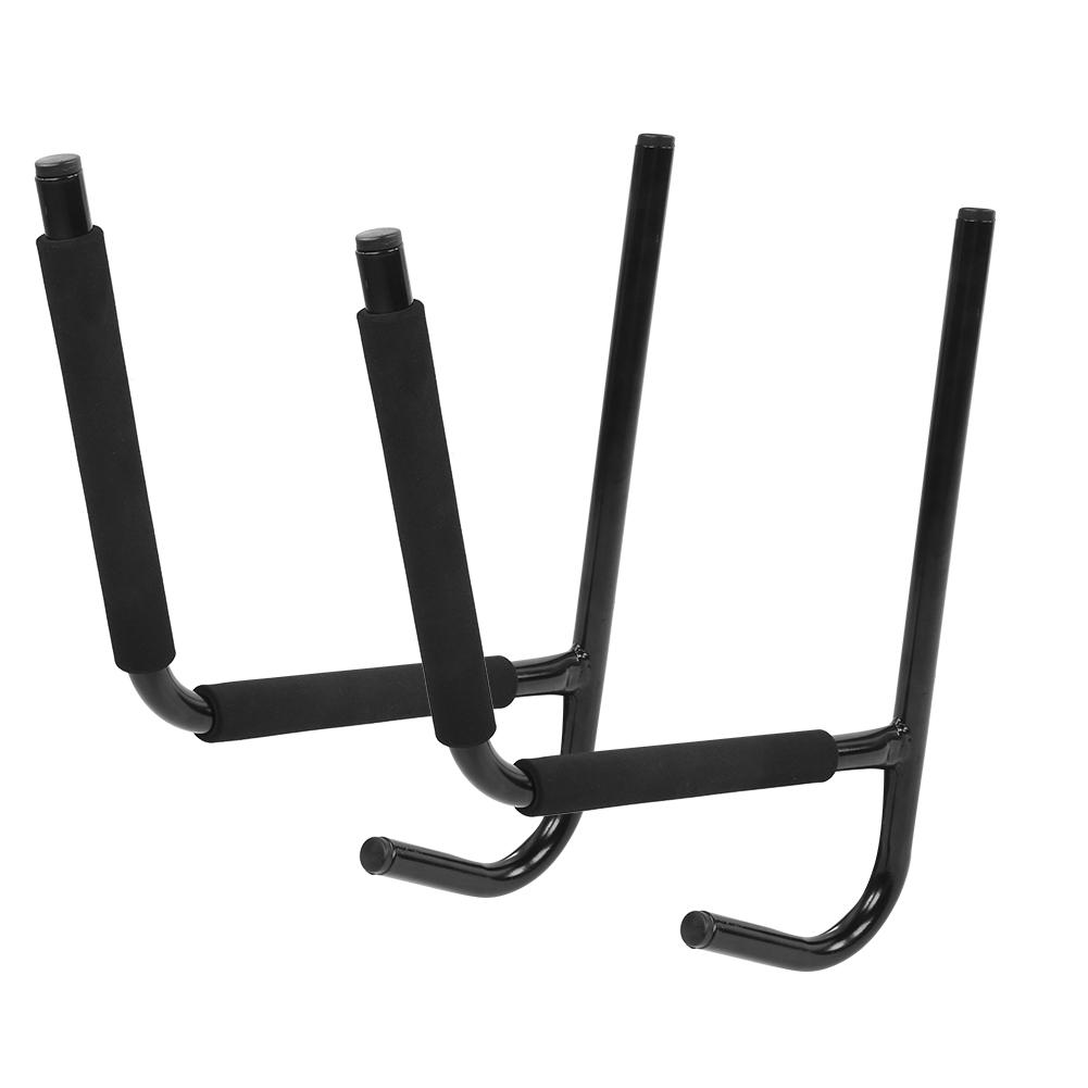 1Pair Metal Kayak Canoeing Wall Stand Carrier Rack Surfboard Hanger Accessory Black