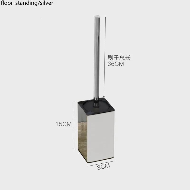 Badezimmer Toilettenbürstenhalter Set Edelstahl Schwarz Quadratisch Reinigungsgeräte Vertikale Toilettenbürste Badezimmer Reinigungszubehör