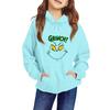 Children's Long-sleeved Loose-fitting Pullover Hoodie With Drawstring And Solid Color
