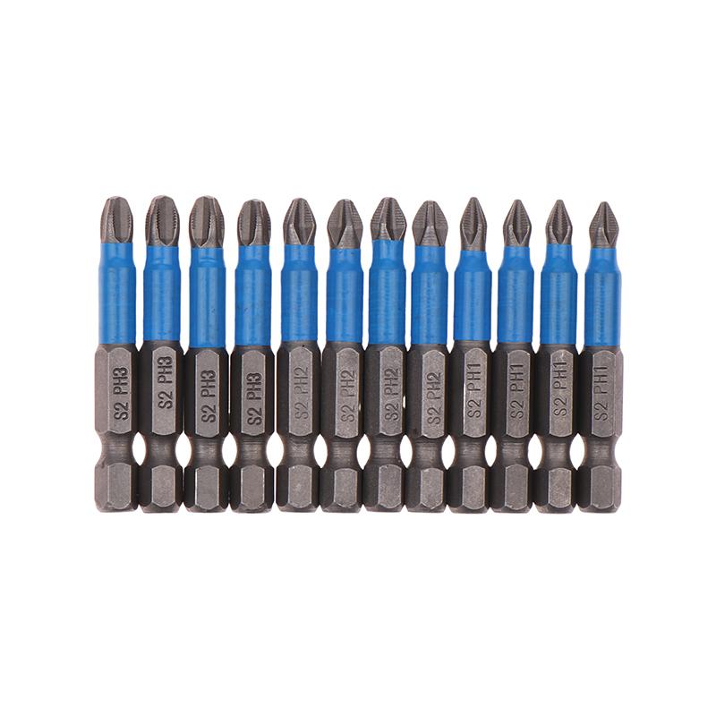 6/12Pcs Hexagonal Handle Anti Skid Electric Screwdriver Woodworking Cross Screwdriver Tool Set Ph1 Ph2 Ph3 Pz1 Pz2 Pz3