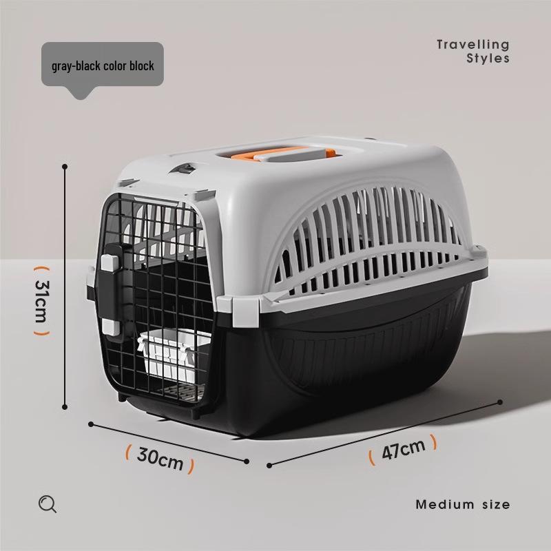 Portable Airline Cat Carrier – Handheld Plastic Cat & Dog Cage