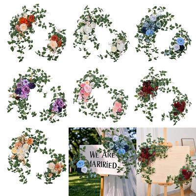 2Pcs Wedding Arch Flowers Beautiful Realistic Rustic Ornament Artificial Rose Flower for Window Home Ceremony Backdrop Party