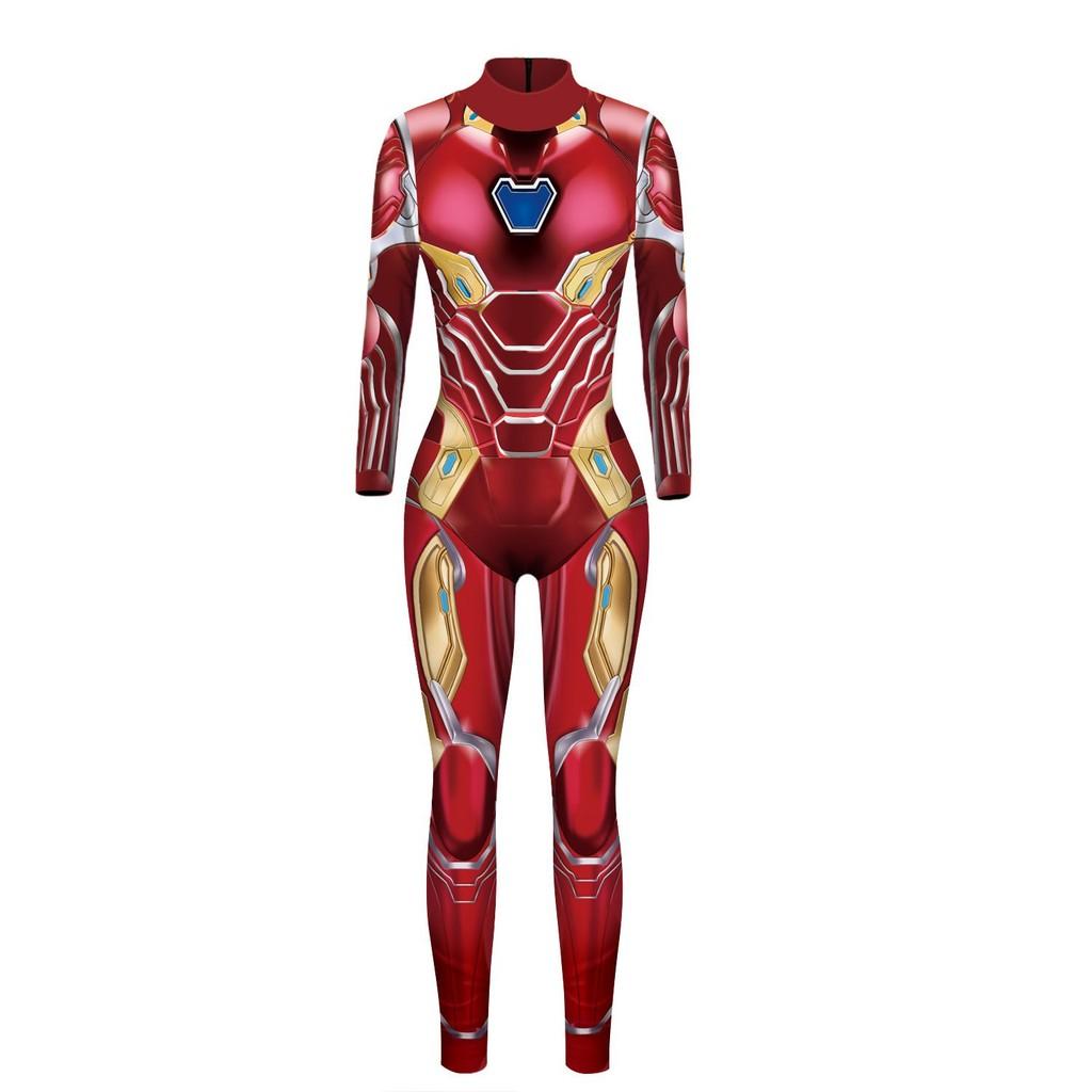 Halloween Spiderman Cosplay Jumpsuit Women's Slim Tights Bodysuit