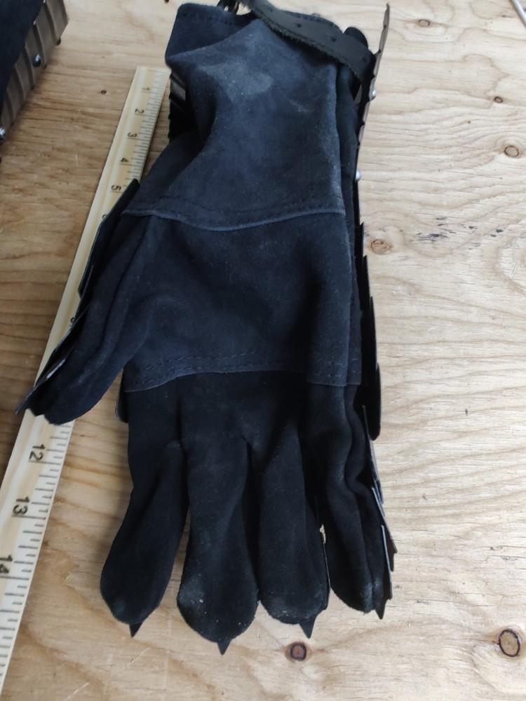 Middelaldersk Sølv Nazgul Hansker Unisex Stål Rustning Hansker Korsfarer Kostyme
